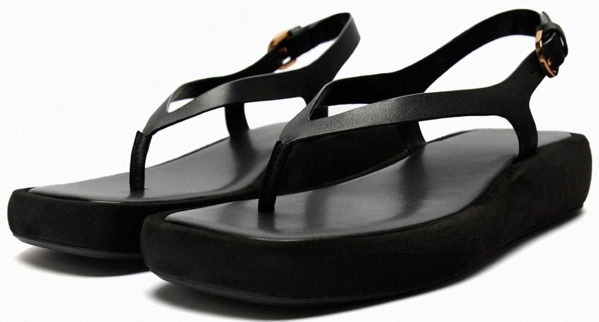 Sandalias de piel Flatform