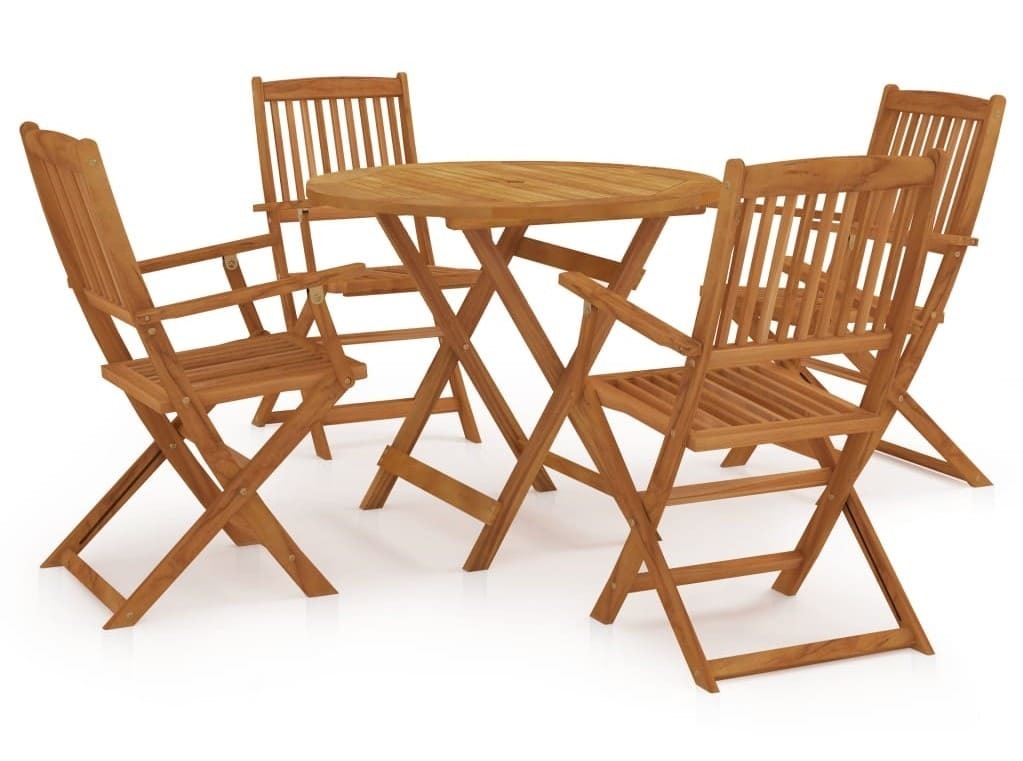 Comedor de jardín plegable de 5 piezas vidaXL