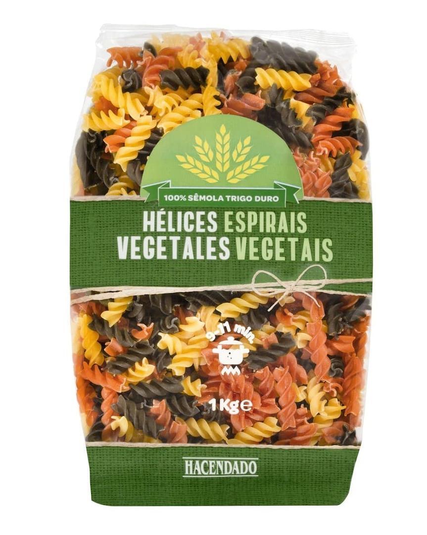 Hélices con vegetales