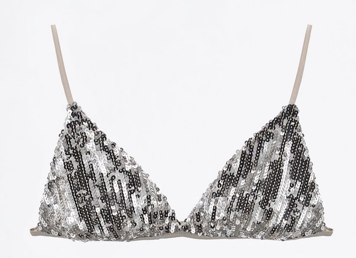 Top crop con cristales de Zara 1