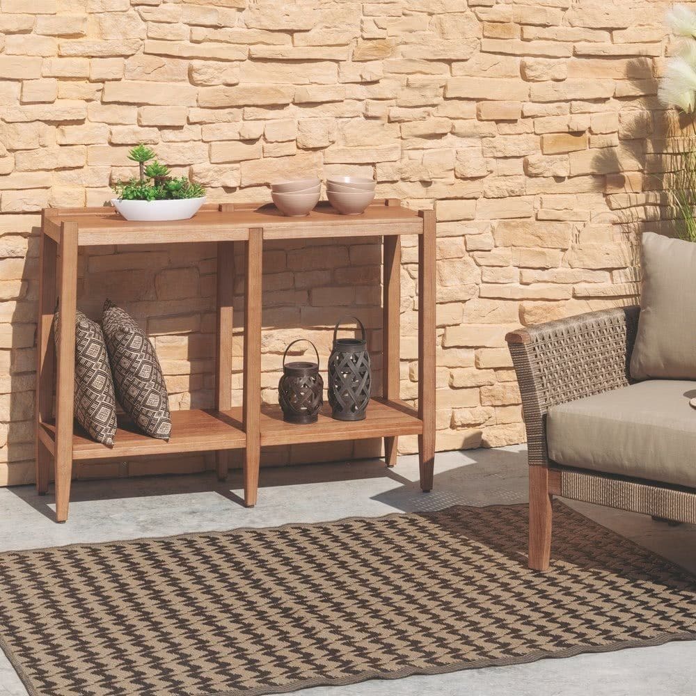 Estantería de jardín y aparador de madera de acacia marrón