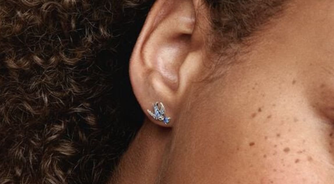 Pendientes de botón de golondrinas de Pandora