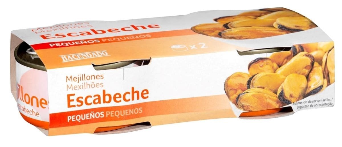 Mejillones en escabeche pequeños