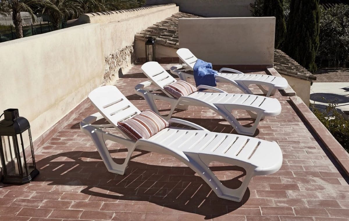 Tumbona de jardín apilable Garden