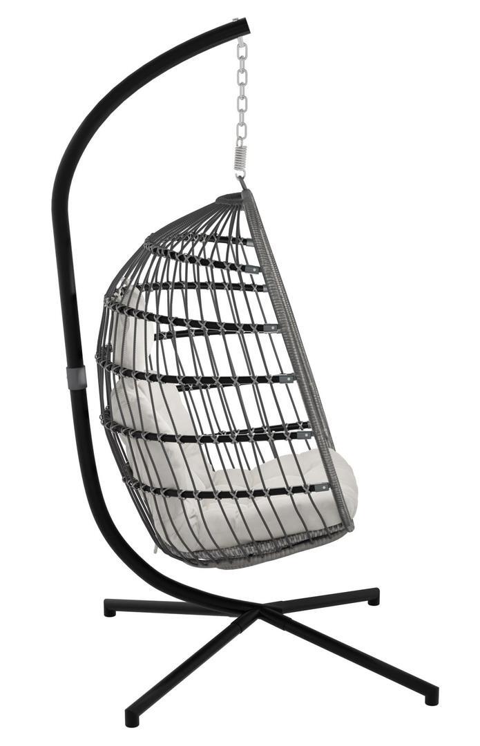 Sillón colgante de acero y aluminio Suki gris de Leroy Merlin