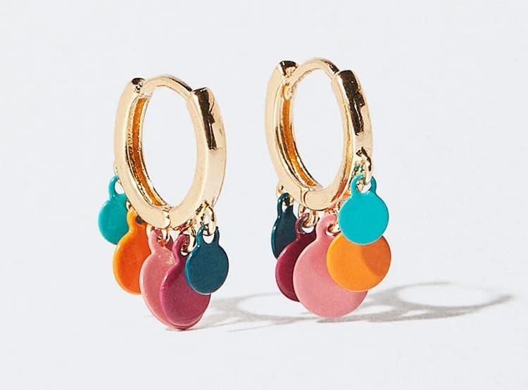 Pendientes de aro multicolor de Parfois