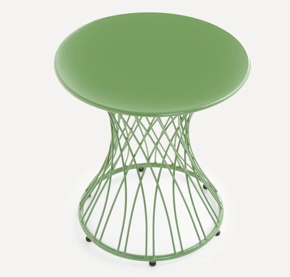 Mesa auxiliar de jardín esmaltada Troia