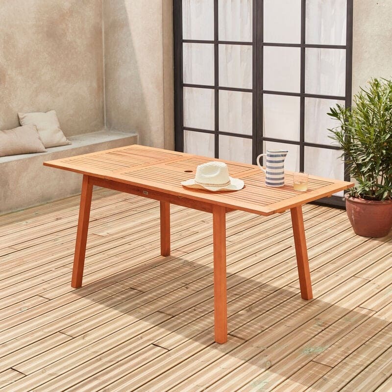 Mesa jardín extensible rectangular Aktive