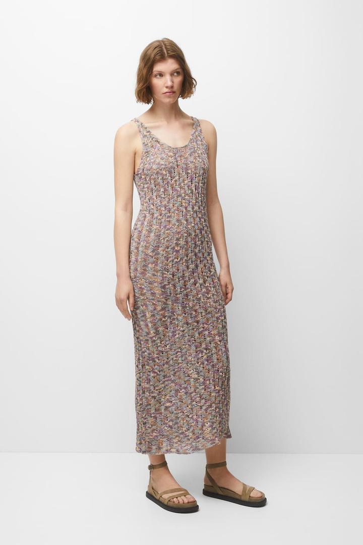 Vestido largo de punto Space-Dye de Pull&Bear