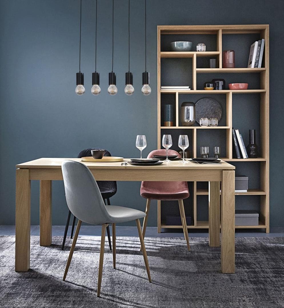 Mesa de comedor cuadrada extensible DANUBE