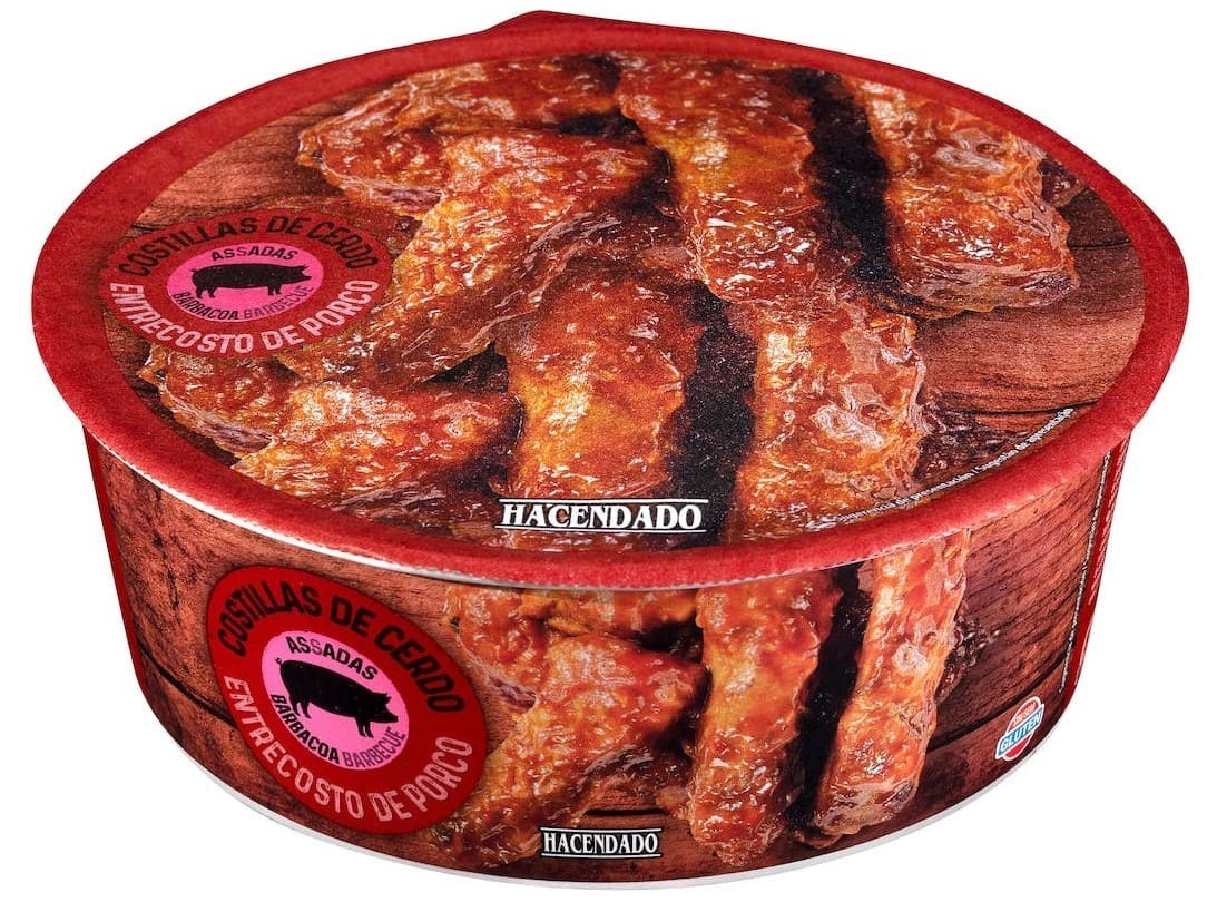 Costillas de cerdo a la barbacoa cortadas Hacendado