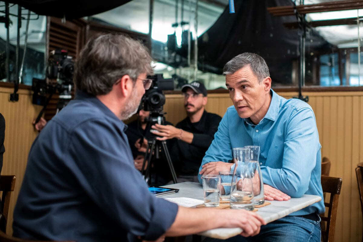 Jordi Évole y Pedro Sánchez en 'Lo de Évole'