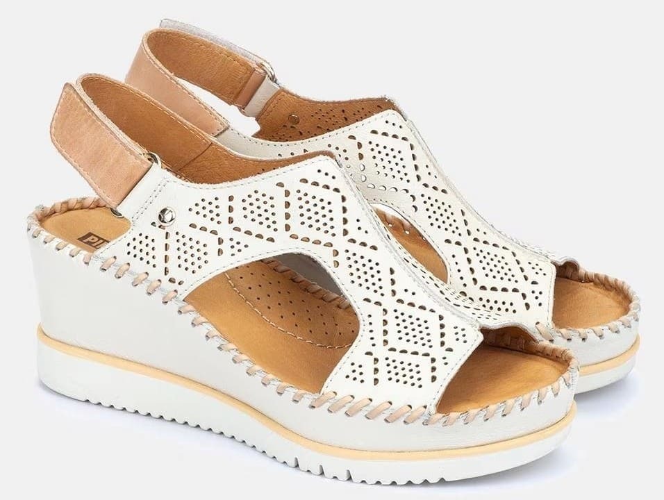 Sandalias de cuña Aguadulce con pala troquelada
