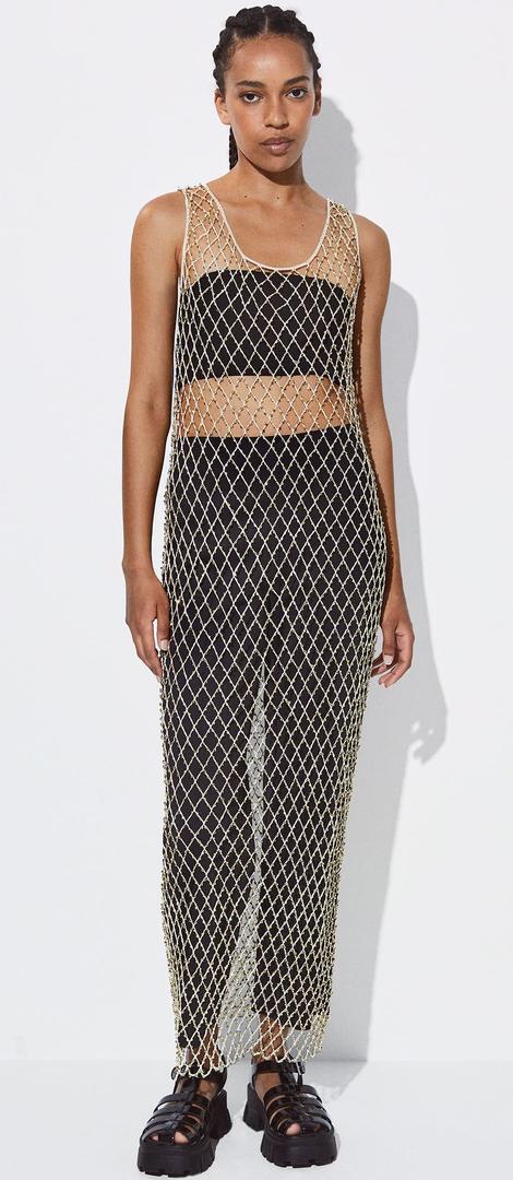 Vestido de redecilla con brillo de Parfois