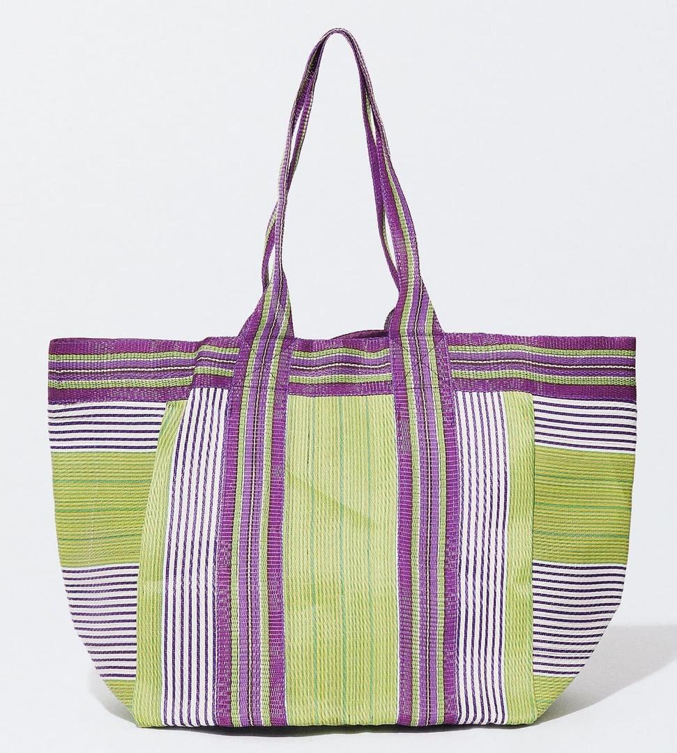 Bolso shopper estampado de rayas de Parfois