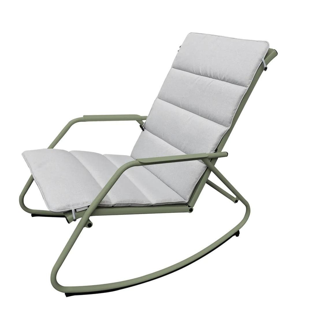 Sillón mecedora de exterior Naterial Lyco de acero de Leroy Merlon