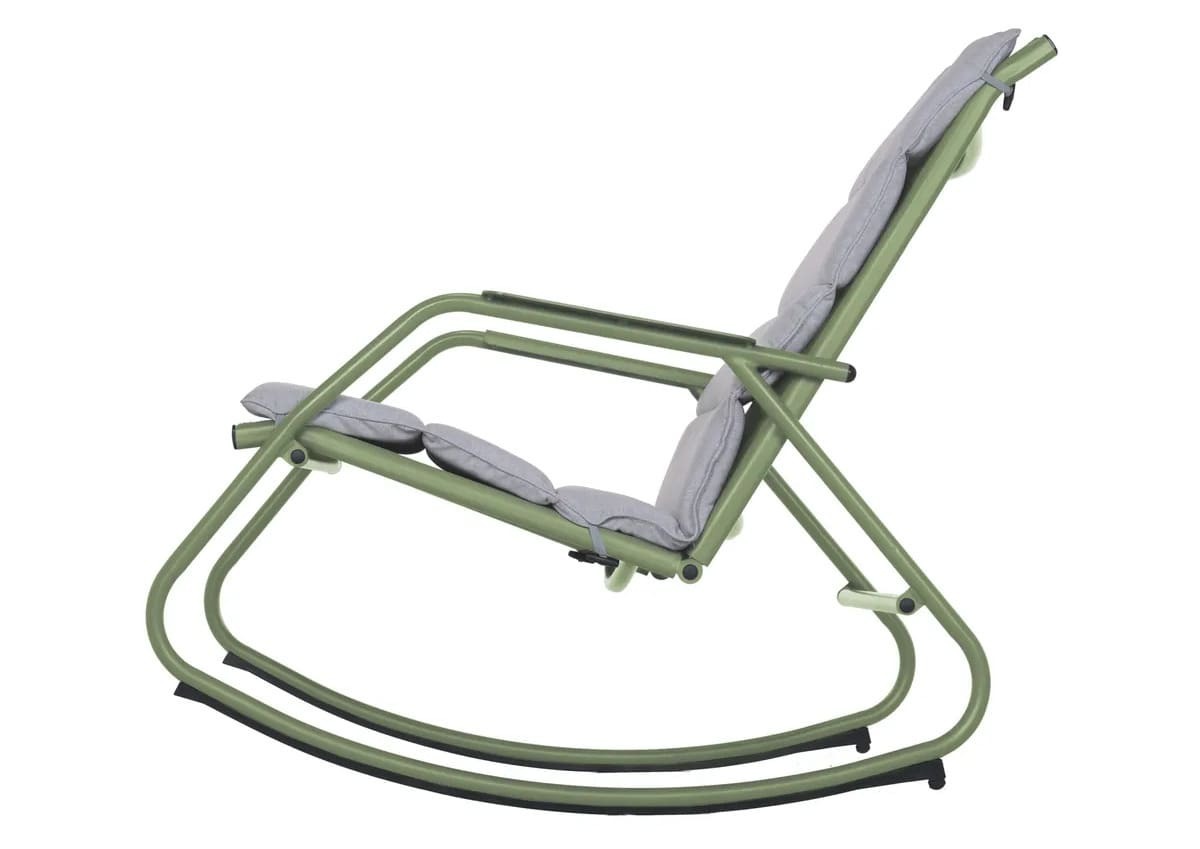 Sillón mecedora de exterior Naterial Lyco de acero de Leroy Merlon