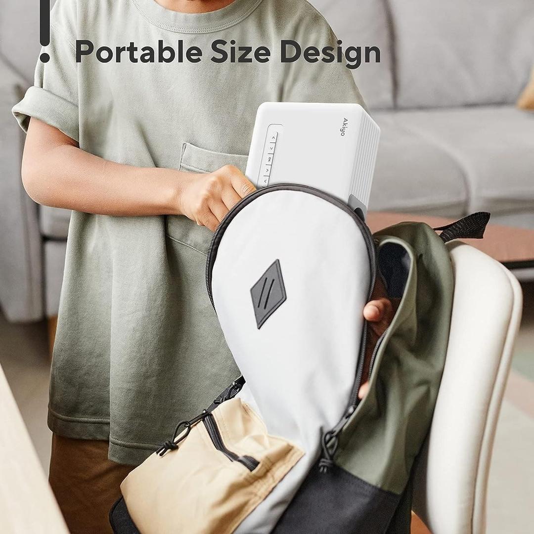 Mini proyector con trípode de Akiyo en Amazon