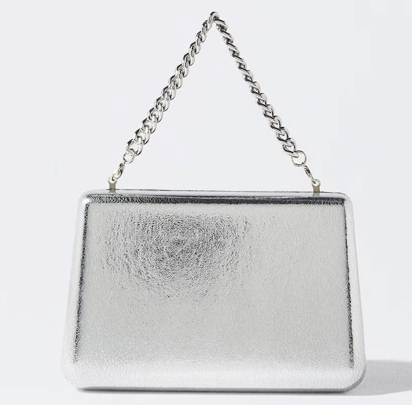 Bolso de fiesta convertible a bandolera con cierre de imán