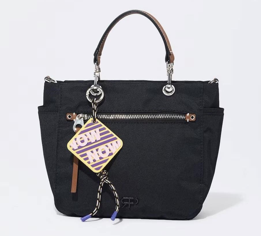 Bolso de hombro shopper con cremallera