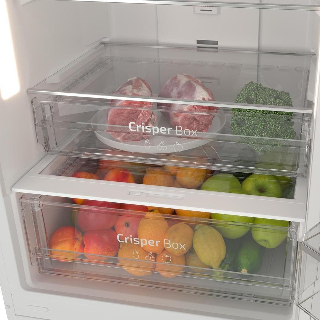 Frigorífico con congelador de cristal negro Bolero CoolMarket Combi 332 de Cecotec