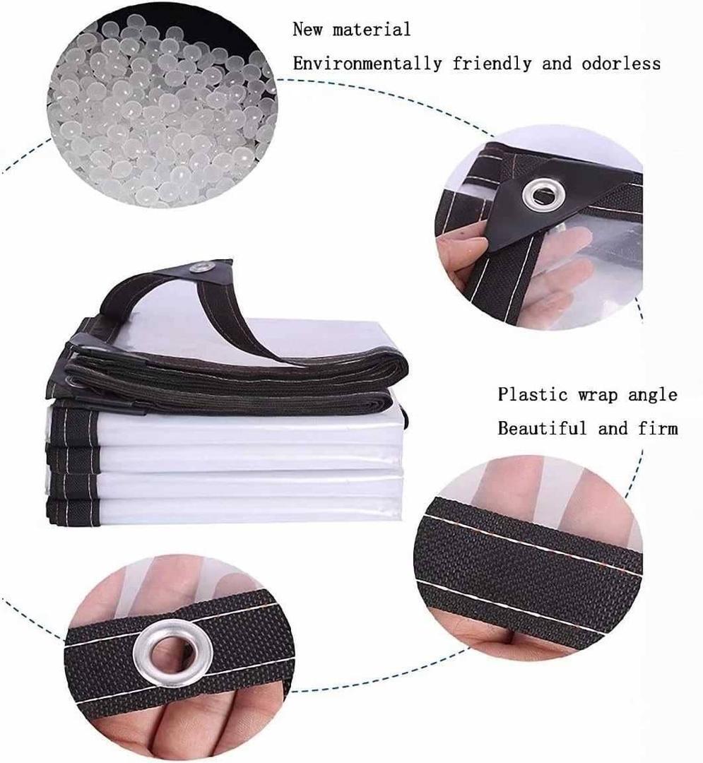 J&SKD lonas impermeables transparente exterior lluvia herramienta con ojales resistente 2x1m 2