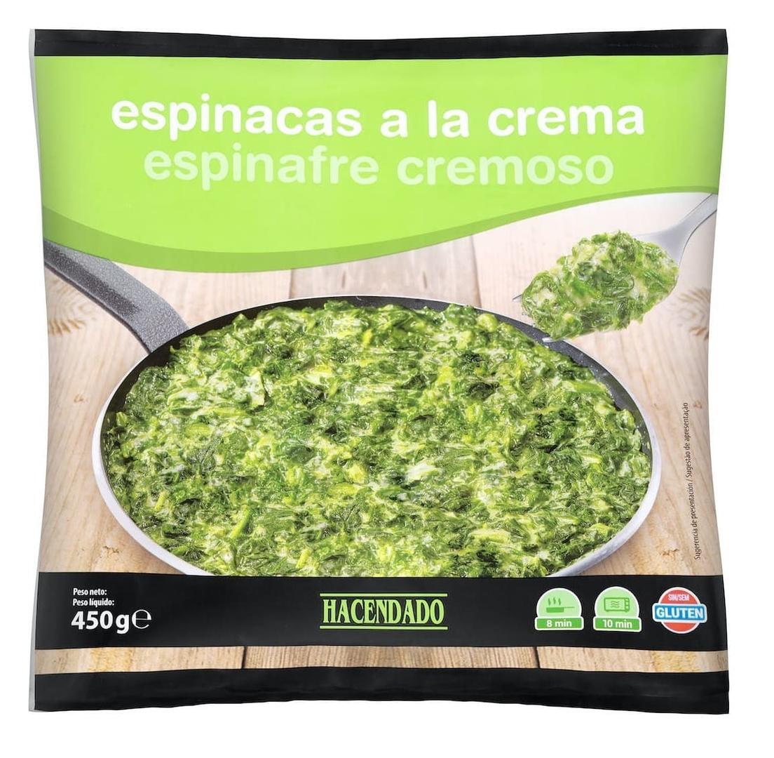Espinacas a la crema ultracongeladas