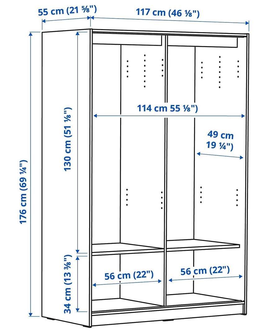 Armario de puertas correderas modelo RAKKESTAD de Ikea