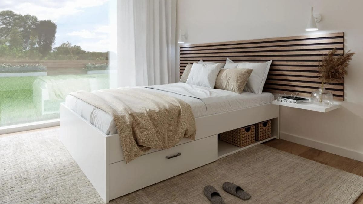 Revestimiento de pared de palillería acústico roble