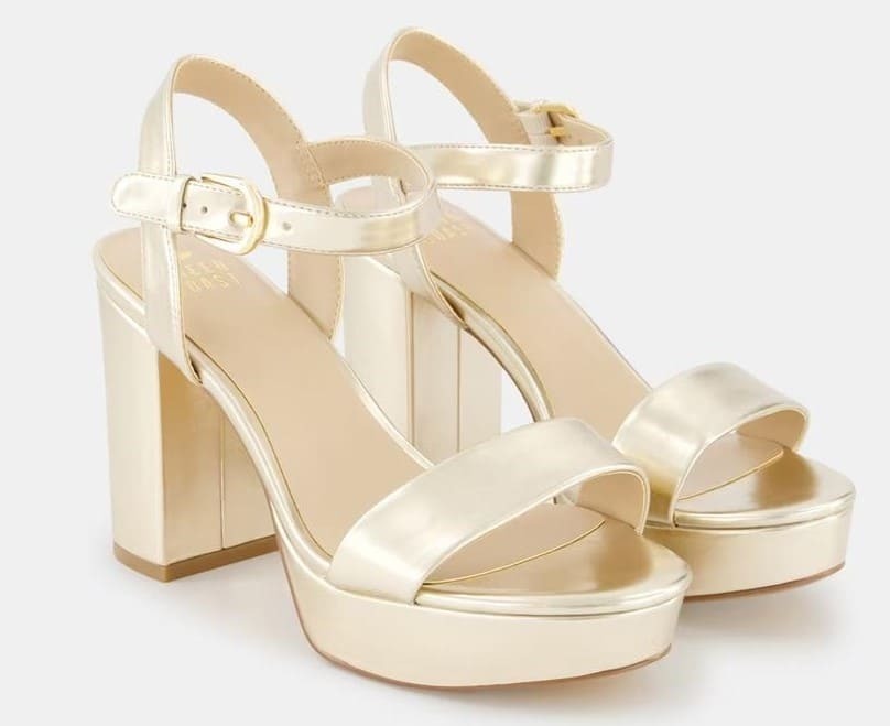 Sandalias de tacón con plataforma y tiras cruzadas Green Coast