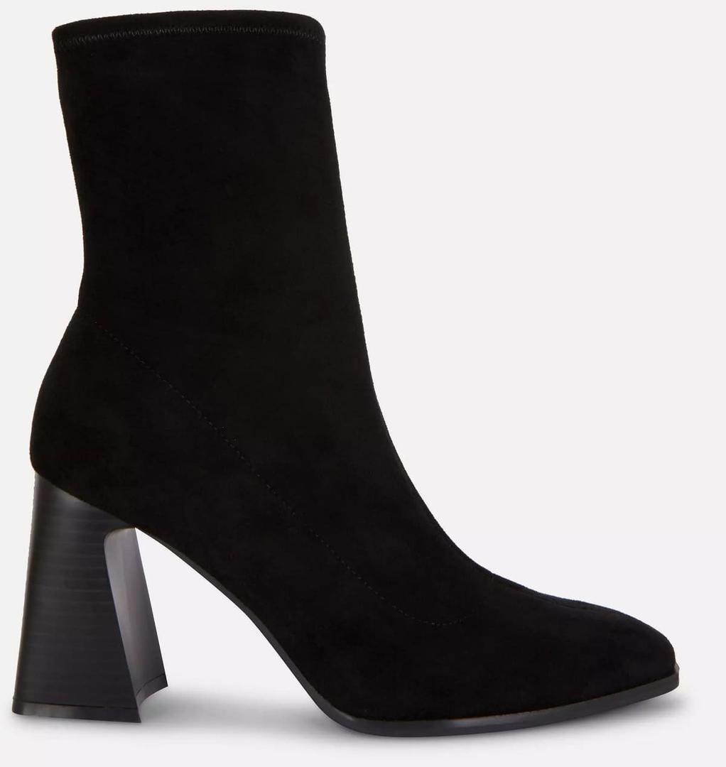 Botines de tacón con caña abierta de ante de Primark