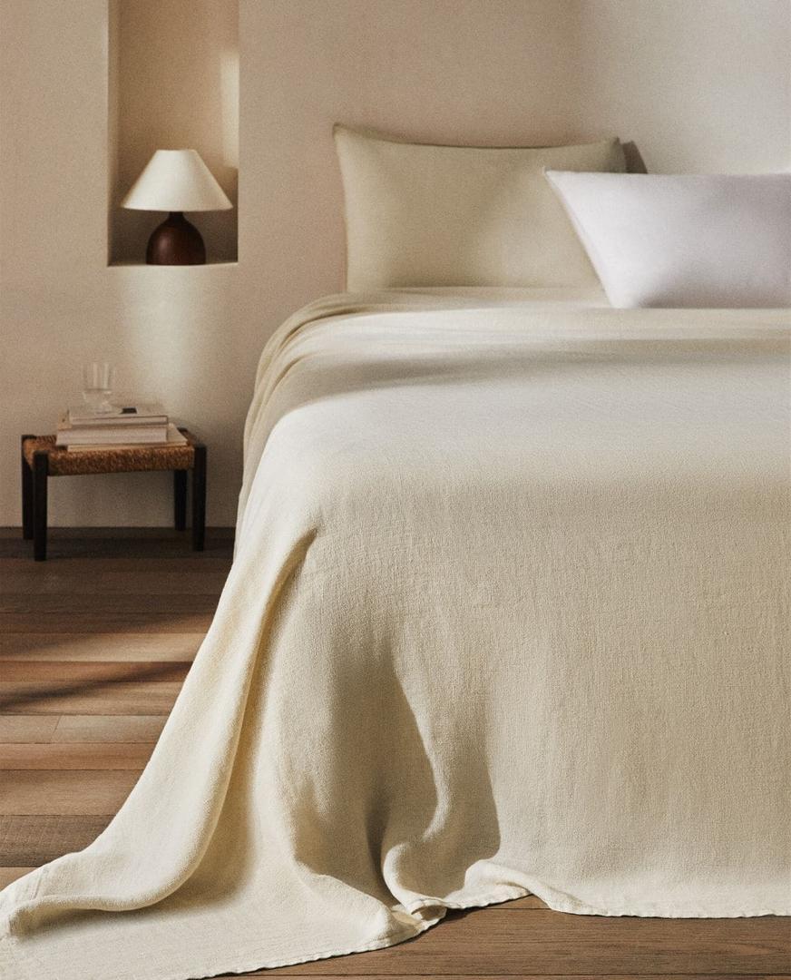 Colcha de lino lavado de 400 GXM2