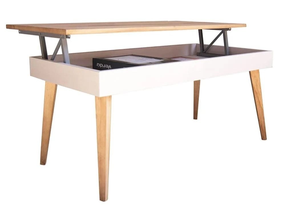 Mesa de centro elevable con cajón modelo Karol