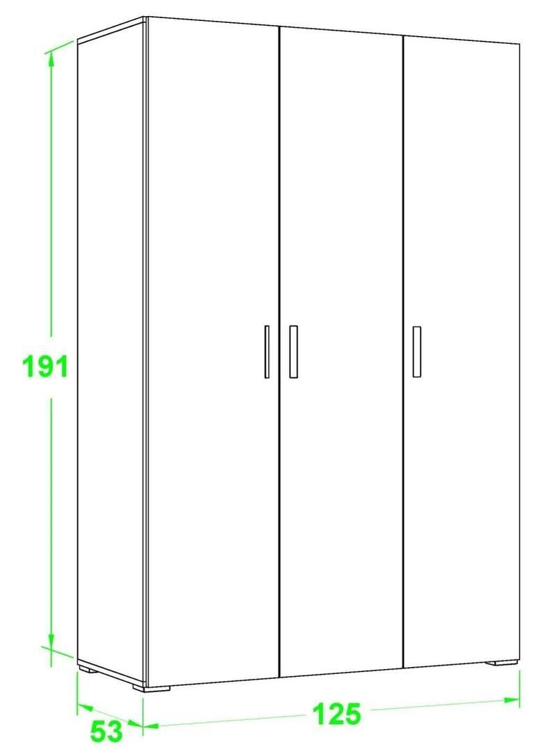 Armario ropero de 3 puertas One Blanco de Leroy Merlin