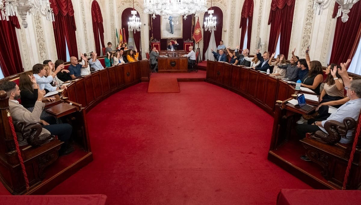 Un momento de la celebración del pleno extraordinario sobre vivienda