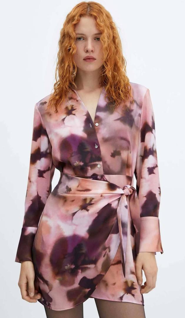 Vestido cruzado estampado floral