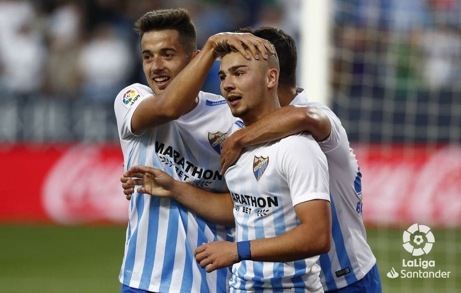 Javier Ontiveros en su etapa como jugador del Málaga CF