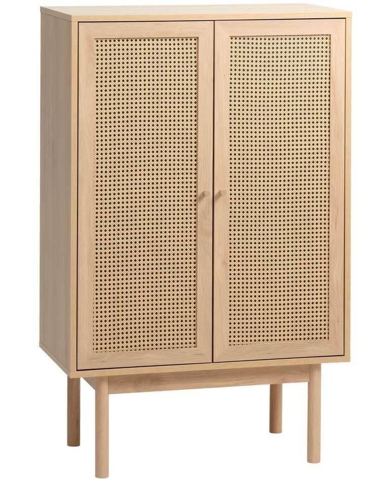 Armario HALMSTAD 2 puertas ratán sintético color roble de JYSK