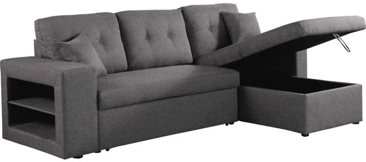 Sofá esquinero convertible reversible Axel Gris de Leroy Merlin