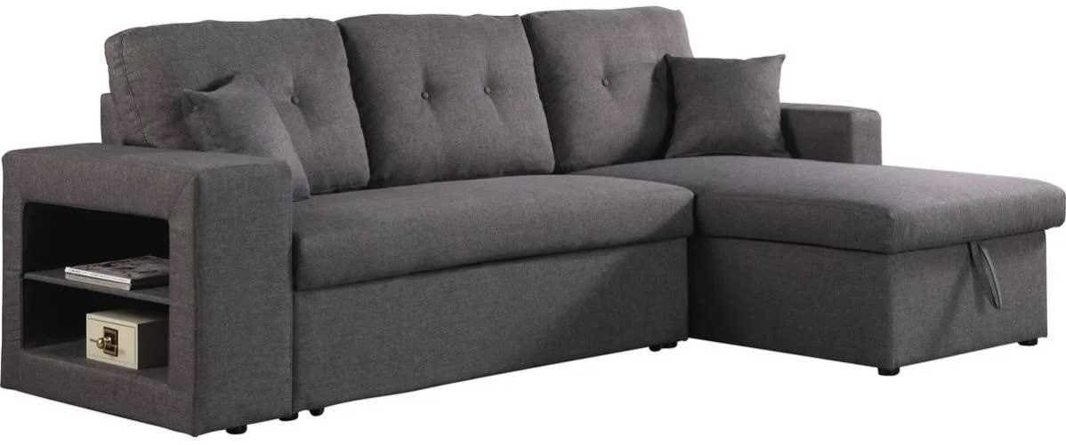 Sofá esquinero convertible reversible Axel Gris de Leroy Merlin