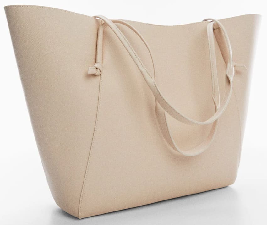 Bolso shopper con asa de nudos de Mango