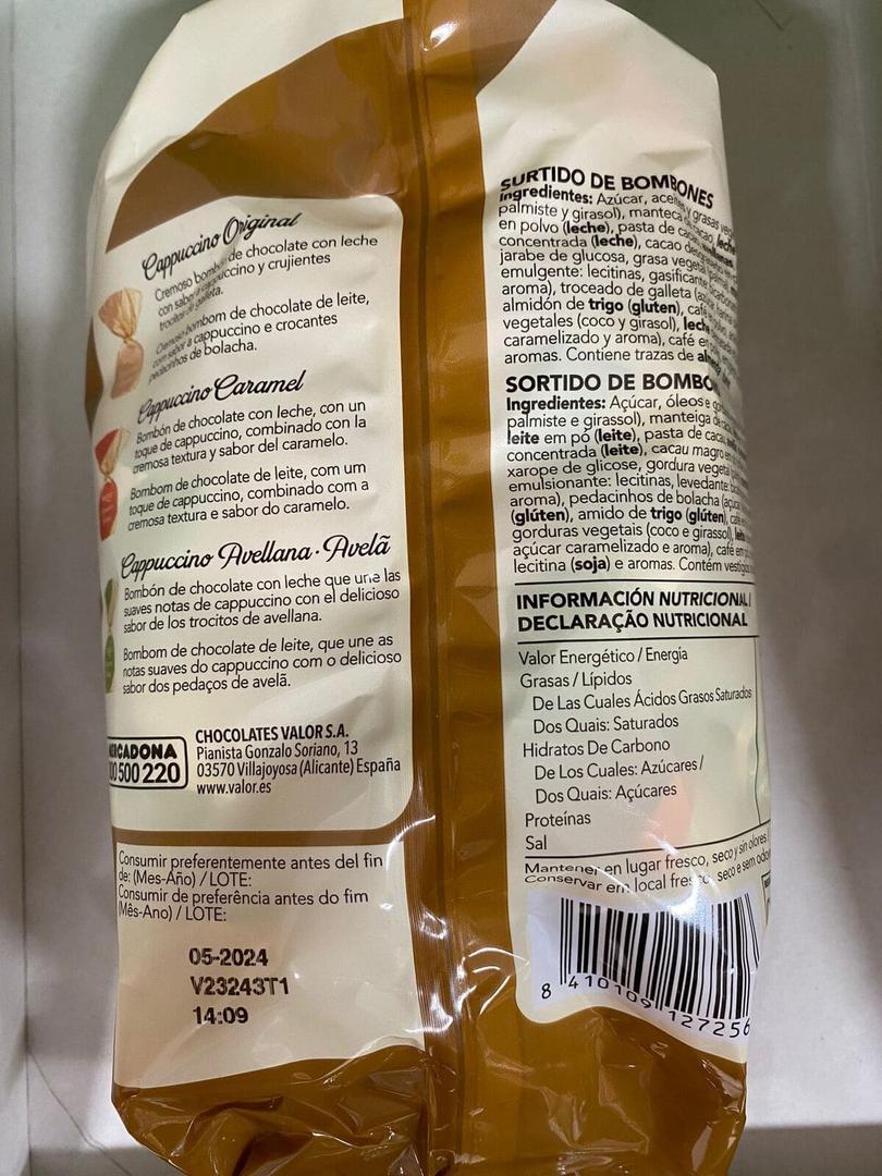 Surtido de bombones de café capuccino Senzza