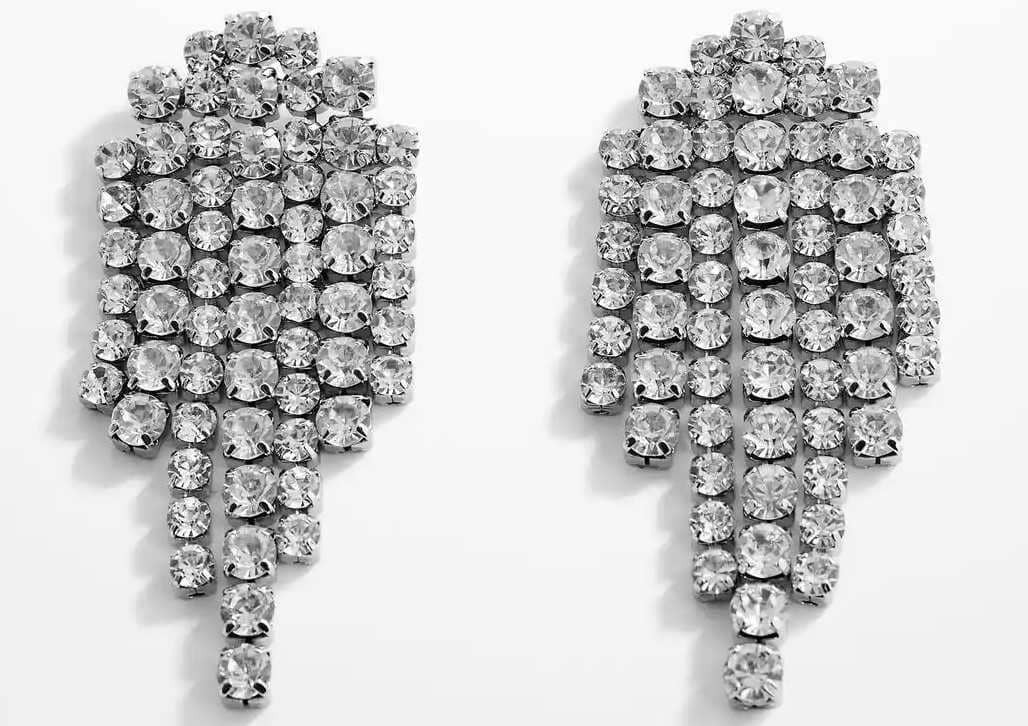 Pendientes cascada cristal de Mango