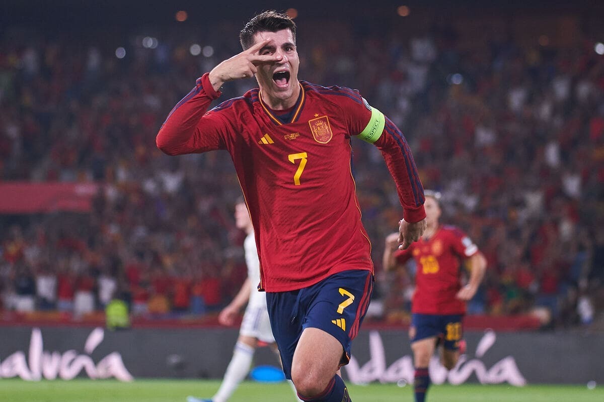Gol de Morata en el España - Escocia | Salvador López Medina para El MIRA