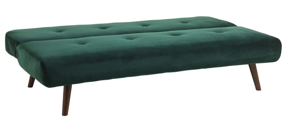 Sofá cama modelo JUVRE de terciopelo verde de JYSK