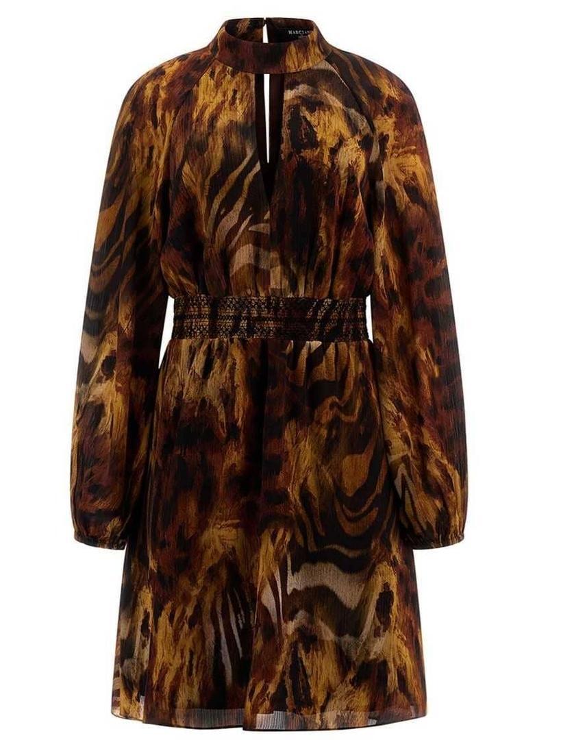 Guess Vestido camisero corto animal print de El Corte Inglés