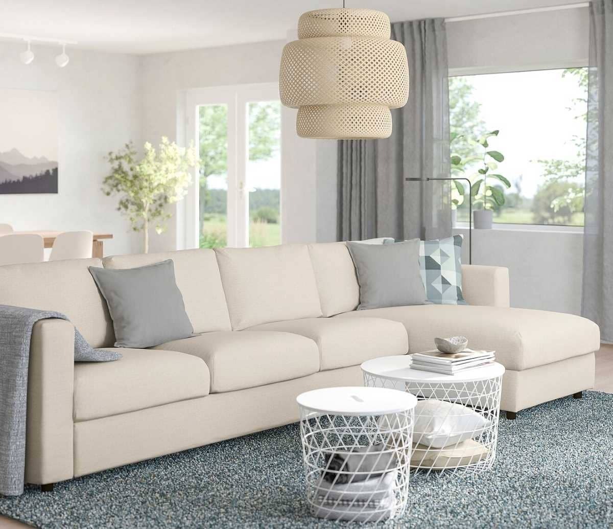 VIMLE Sofá de 4 plazas con chaiselongue Gunnared beige de Ikea