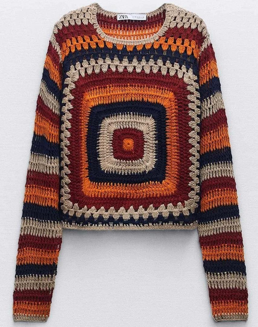 Jersey punto crochet de Zara