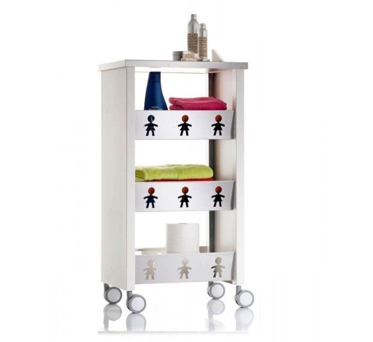 Carrito auxiliar de baño con ruedas Bali