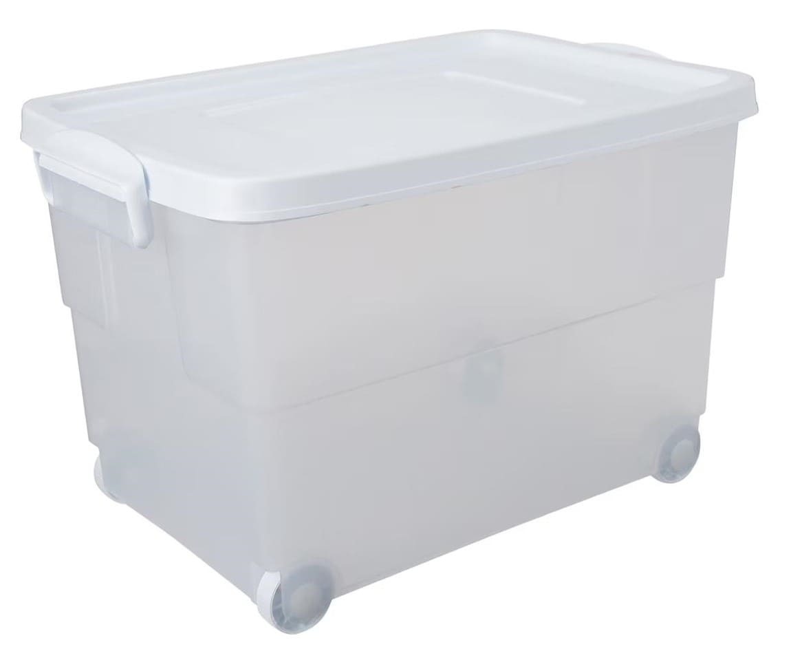 Caja de almacenaje de plástico con ruedas